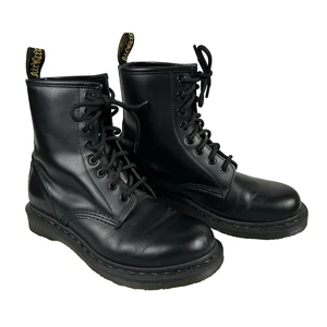 Dr. Martens Boots Womens 7 Black 1460 Mono 8-Eye Smooth Leather Grunge Combat - Picture 1 of 6