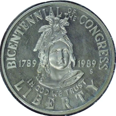 1989 S BICENTENNIAL CONGRESS COMMEMORATIVE U. S. 50 ¢ - CLAD - CMHD 004 - Image 1 of 4