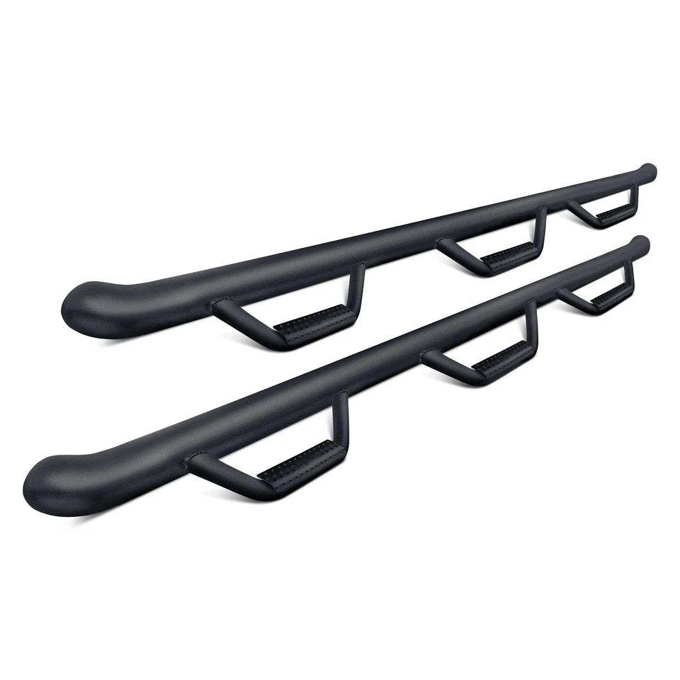 For Chevy Silverado 2500 HD 01-06 N-Fab 3" Wheel-to-Wheel Black Round Nerf Steps - Изображение 1 из 4