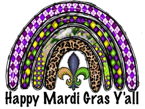 Mardi Gras #5 - Sublimation  Iron On Transfer - T shirt 8x10 Far Tuesday - Picture 1 of 1