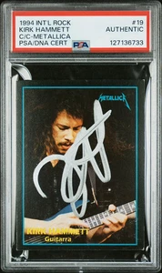 1994 International Rock Card Collection Kirk Hammett Signed Metallica PSA/DNA - Picture 1 of 2