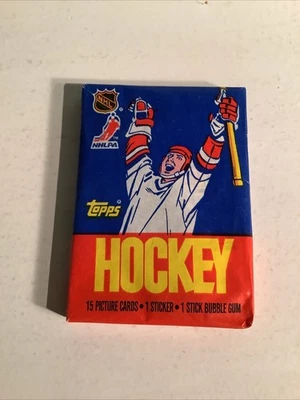 Unopened 1986 Topps Hockey Wax Pack Possible Patrick Roy RC - Image 1 of 4