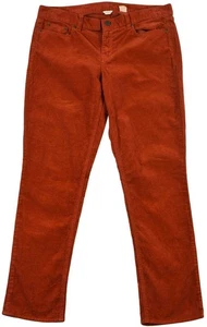 Pantaloni da donna J.Crew rosso vino arancione rosso scuro bottone cerniera t... - Foto 1 di 9
