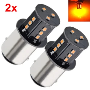 2X6 Volt Yellow Amber 1157 BAY15D 1154 LED Brake Turn Signal Light Bulb Lamp 6V - Picture 1 of 8