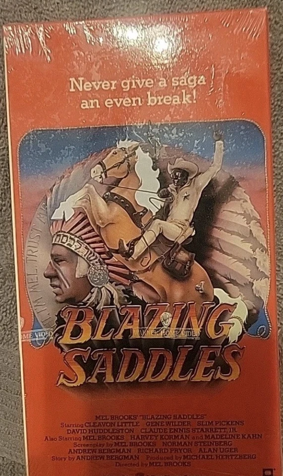 Blazing Saddles VHS Mel Brooks Cleavon Little Gene Wilder New Sealed Watermarked - Image 1 of 1