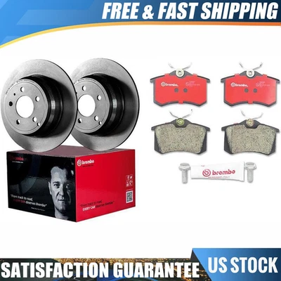 Rotor de freno trasero Brembo 6 y pastillas para Audi TT Quattro 2000-2006 Foto 1 de 4