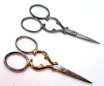 De Colección Gingher Charretera Bordado Costura Artesanía Tijeras 3 1/2" Lote de (2) Italia Foto 1 de 4