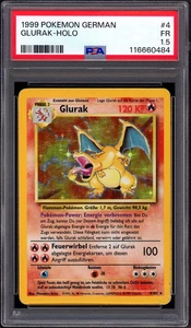 1999 Pokémon German Charizard (Glurak) Holo #4 PSA 1.5 FAIR - Picture 1 of 2