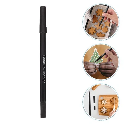  3 Stück essbare Lebensmittelmarker mit zwei Spitzen, essbare Pigmentmarker, - Bild 1 von 4