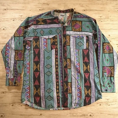 Vintage Cowboy's Only Bacchus Sportswear Shirt Men's XXL, USA Made, SW Aztec - Image 1 of 4