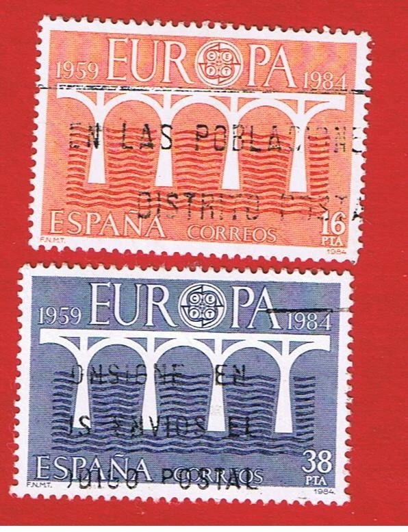 Spain #2369-2370  VF used  Europa   Free S/H - Image 1 of 1