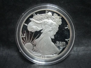 Silbermünze 999er - USA 1 $ 1988 (1 OZ) "American Eagle" PP  GS9744 - Picture 1 of 2