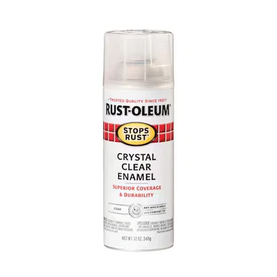 Tinta spray preventiva de ferrugem Rust-Oleum 7701830, transparente, brilhante, solvente, 12 oz - Imagem 1 de 4