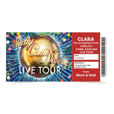 LIQUID_STATIONARY Strictly Come Dancing Live Christmas Ticket Personalised Xmas Ticket Christmas
