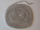 Shiny Silver Plastic Bead Christmas Tree Garland Strand Decoration 13 ft 8mm