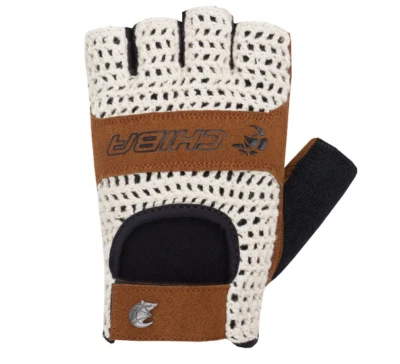 CHIBA Handschuhe Retro Fahrradhandschuhe beige/braun classisch Rennrad NEU