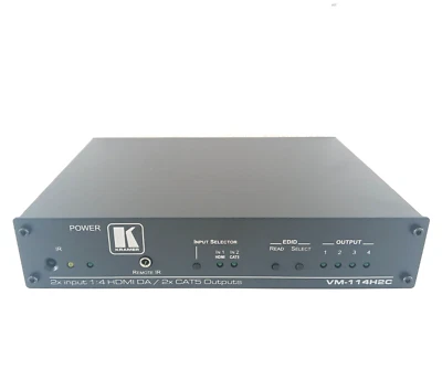 Kramer VM-114H2C 2x input 1:4 HDMI DA / 2x CAT5 Outputs Distribution Amplifier - Image 1 of 4