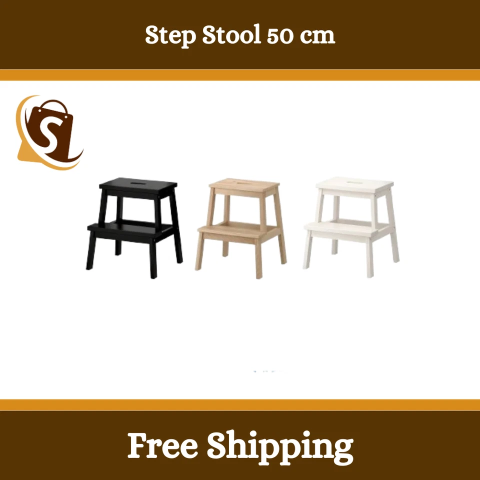 New IKEA Bekvam Solid Wooden Step Stool 50cm High Any Room Multicolors Available - Image 1 of 1