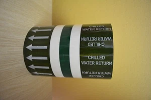 S/A Pipe ID Tape 144mm x 33m CHILLED WATER RETURN BS1710:1984 - Picture 1 of 1