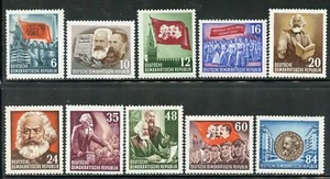DDR #Mi344-Mi353 MNH 1953 Marx Lenin Mass Murderer Stalin Flag Medal [137-146] - Picture 1 of 1
