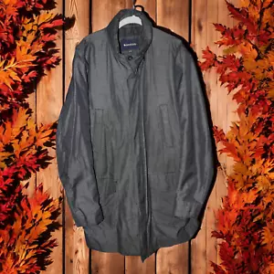 Haggar Men's Dark Gray Hidden Hood Full-Zip Down Parka Coat Jacket Size XL - Picture 1 of 8