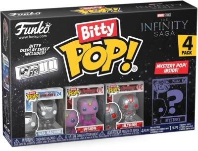 Funko Bitty POP! | Marvel Infinity Saga | War Machine Vision Ultron | 4 Pack - Image 1 of 3