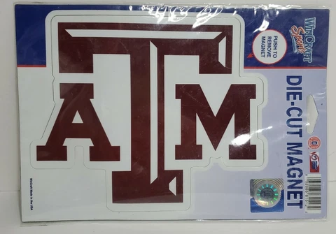 NCAA Texas A&M University Aggies Chrome Die Cut Magnet Cover