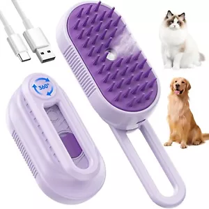 4 in 1 Cat Steamy Brush Cleanser with Foldable Handle,Spritz Defur Comb for Pet - Picture 1 of 7