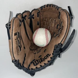 Wilson A2497 Barry Larkin 11" Inch Baseball Glove Mitt Black & Tan Leather LHT - Picture 1 of 16