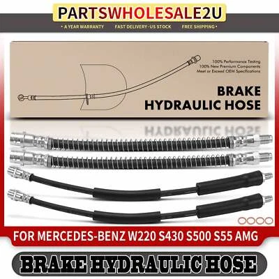 4x Manguera hidráulica de freno delantero y trasero para Mercedes-Benz S430 S500 00-02 S600 01-02 Foto 1 de 4