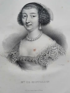 Mrs Di Montbason Ritratto Litografia Belliard Delpech 52x33cm XIX - Bild 1 von 2