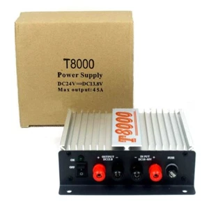T8000 Transformator 24V do 13,8V 45A Regulator Zasilacz do mobilnego radia samochodowego - Zdjęcie 1 z 8