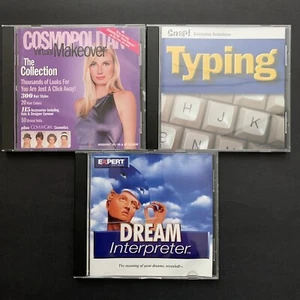 Lot Of 3 CD Software Windows PC Cosmopolitan Makeover Typing Dream Interpreter - Picture 1 of 8