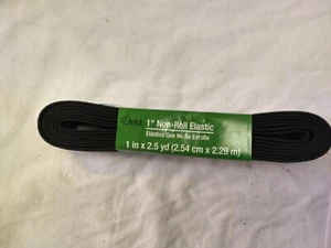 Dritz Woven Non-Roll Elastic Banding 1" X 2.5yd-Black. Set/6-pack. LOT OF 6 - Picture 1 of 7