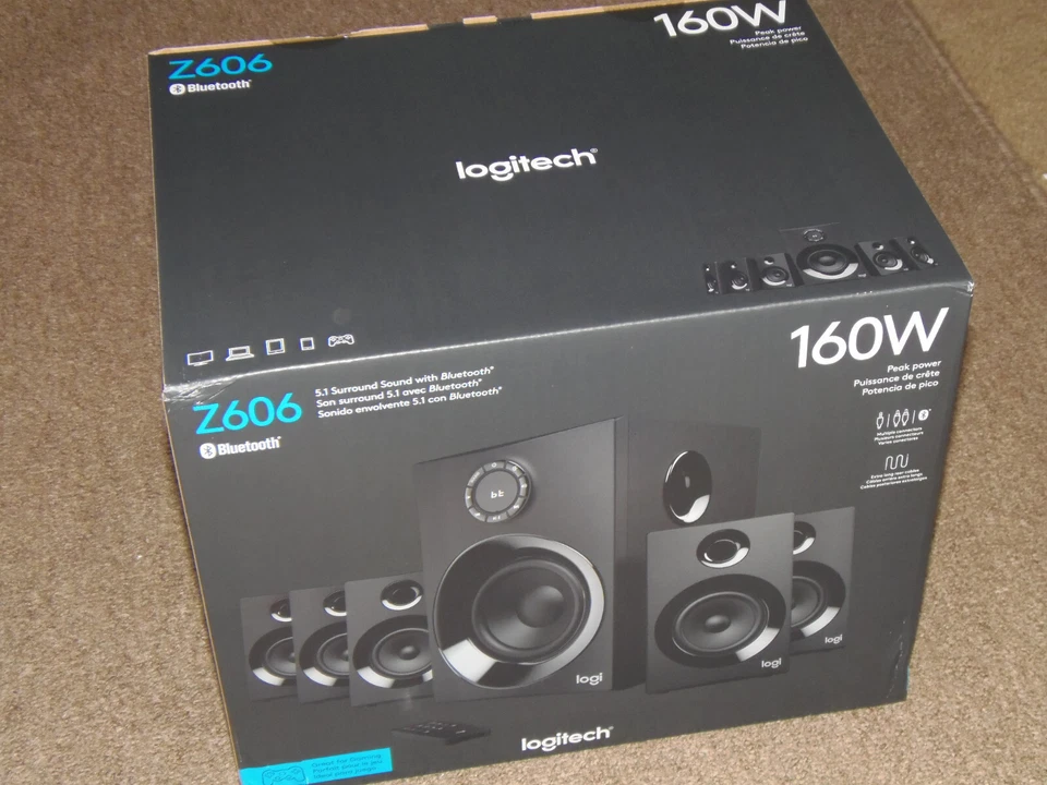 NEW SEALED Logitech Z606 5.1 Surround Sound Speaker System with Bluetooth - Image 1 of 2