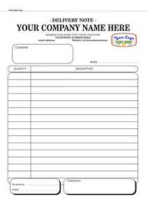 One A4 Delivery Note Book - 50 sets per Book - Duplicate NCR COLOUR - Picture 1 of 2