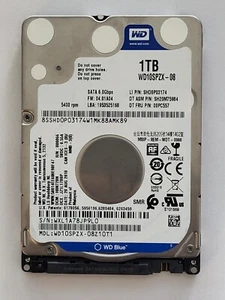 WD10SPZX-08Z10T1, DCM: HBN72BN, 20 AUG 2018, Western Digital 1Tb 2.5" Sata HDD - Foto 1 di 2