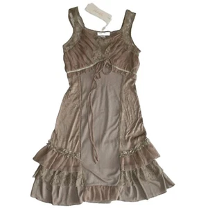 Forla Paris Junior Women's Brown Sleeveless Summer Dress (S) - NEW - Picture 1 of 2