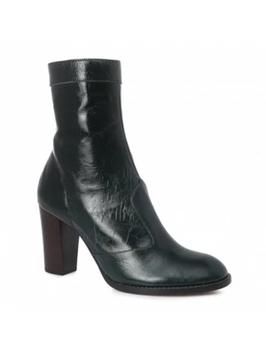 MARC JACOBS Womens Black Round Toe Block Heel Leather Heeled Boots 41 - Image 1 of 4