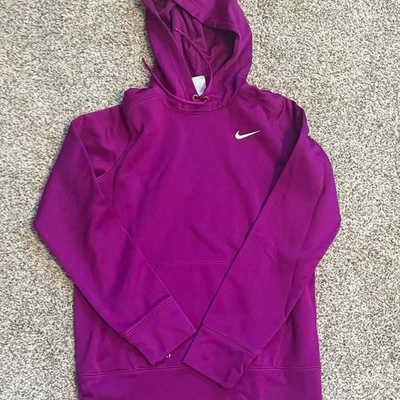 Sudadera con capucha para mujer Nike Magenta Dri-Fit, talla mediana Foto 1 de 2