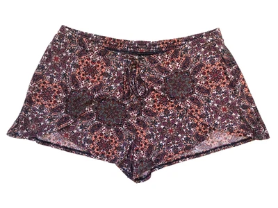 Kristin Nicole Size 2X (38x3.5) Paisley Wrap Pull On Knit Stretch Shorts Women's - Image 1 of 4
