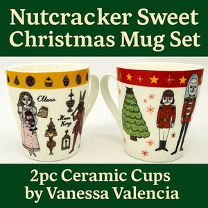 B Plus Printwork Nussknacker Set Vanessa Valencia 2-teilig Keramik Weihnachtstassen - Bild 1 von 7