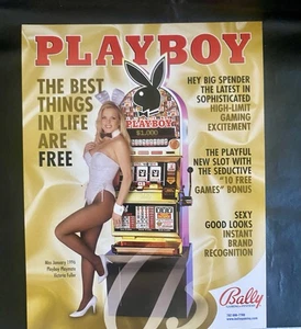 BALLY 2002 PLAYBOY ORIGINAL SLOT MACHINE FLYER ADVERTISEMENT NICE! - Picture 1 of 2
