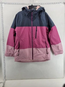 LL BEAN Jacket Girls Large 14-16 Pink/Navy 100 % Polyester - Picture 1 of 8