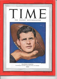 NOVEMBER 3, 1947 TIME MAGAZINE - HALFBACK CHAPPUIS - NO LABEL - Picture 1 of 1