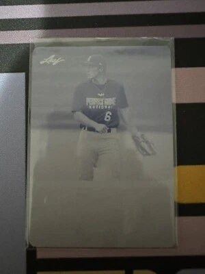 Jared Janczak Leaf Perfect Game Magenta Plate 1/1 Un-Autographed Print Plate - Image 1 of 2