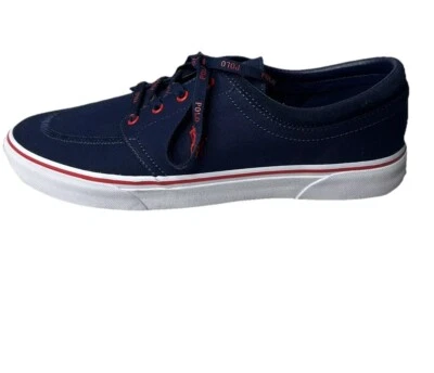 Polo Ralph Lauren Faxon X Zapatillas Lo-Top de Lona Para Hombre Talla 11.5 D Nuevas Foto 1 de 4