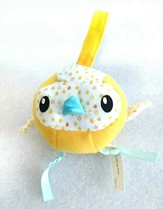 Skip Hop Round Yellow Baby Chick Rattle Ball Plush 3"- 6” w/hanger  Crinkle Ears - Picture 1 of 8