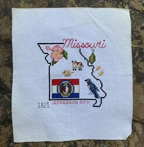 Missouri State Cross Stitch Patch. Used. - Picture 1 of 4