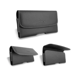 Leder Seitlich Horizontal Gürtelclip Etui Hülle für Apple iPhone X - Bild 1 von 4